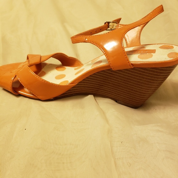 Orange Fioni Wedge Sandal - Picture 3 of 4